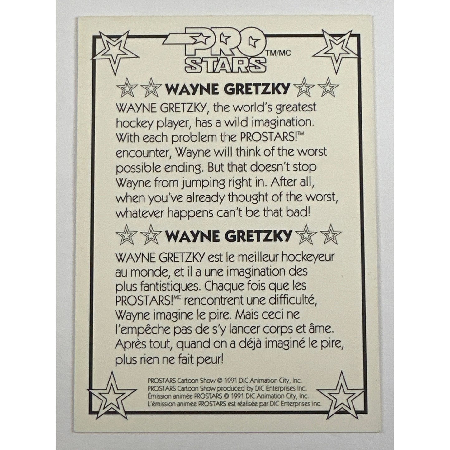1991 Pro Stars Cereal Wayne Gretzky Parachuting SP