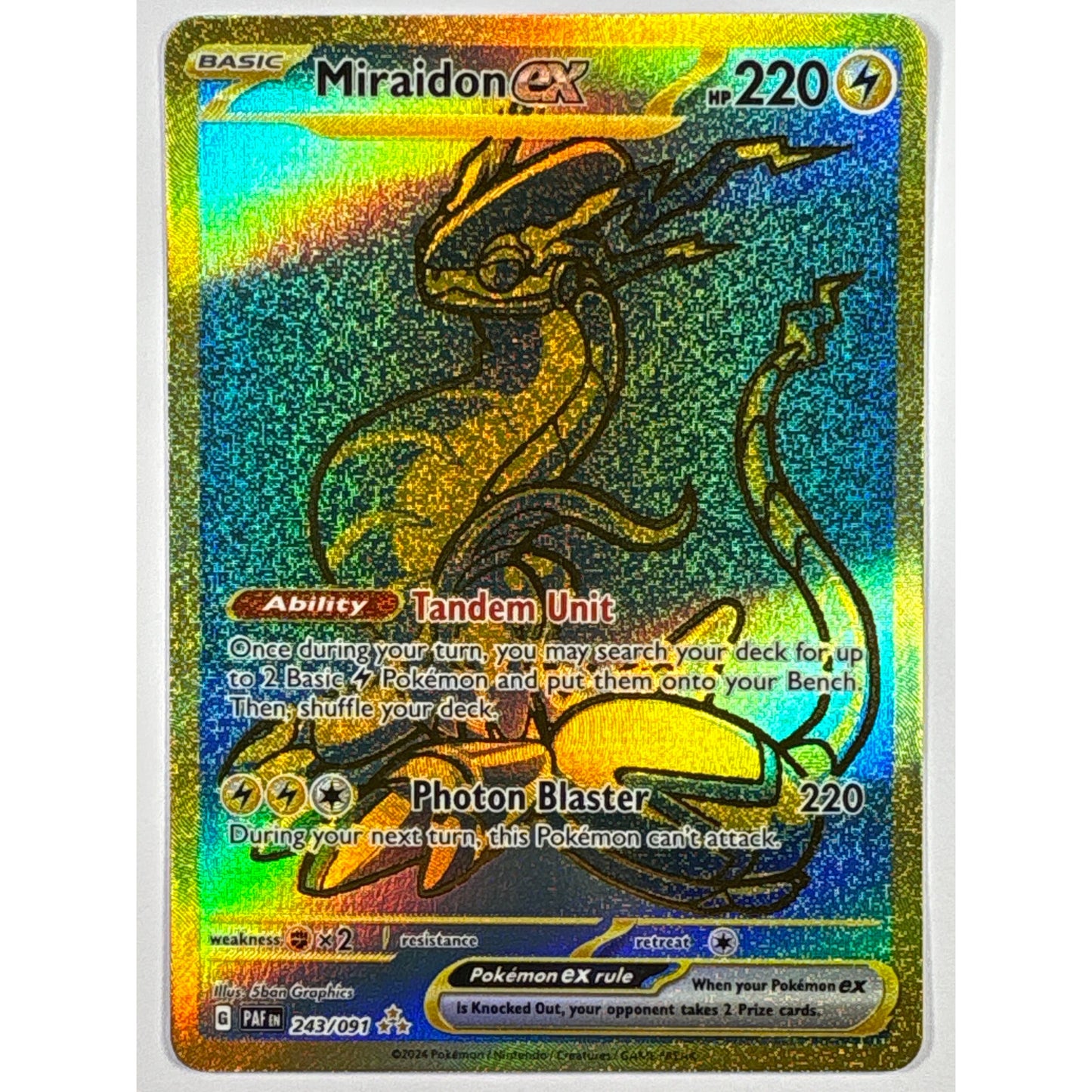 Miraidon ex Holo Hyper Rare 243/091 | Local Legends Cards & Collectibles