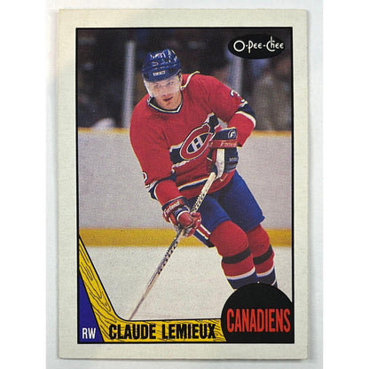 1987-88 O-Pee-Chee Claude Lemieux RC