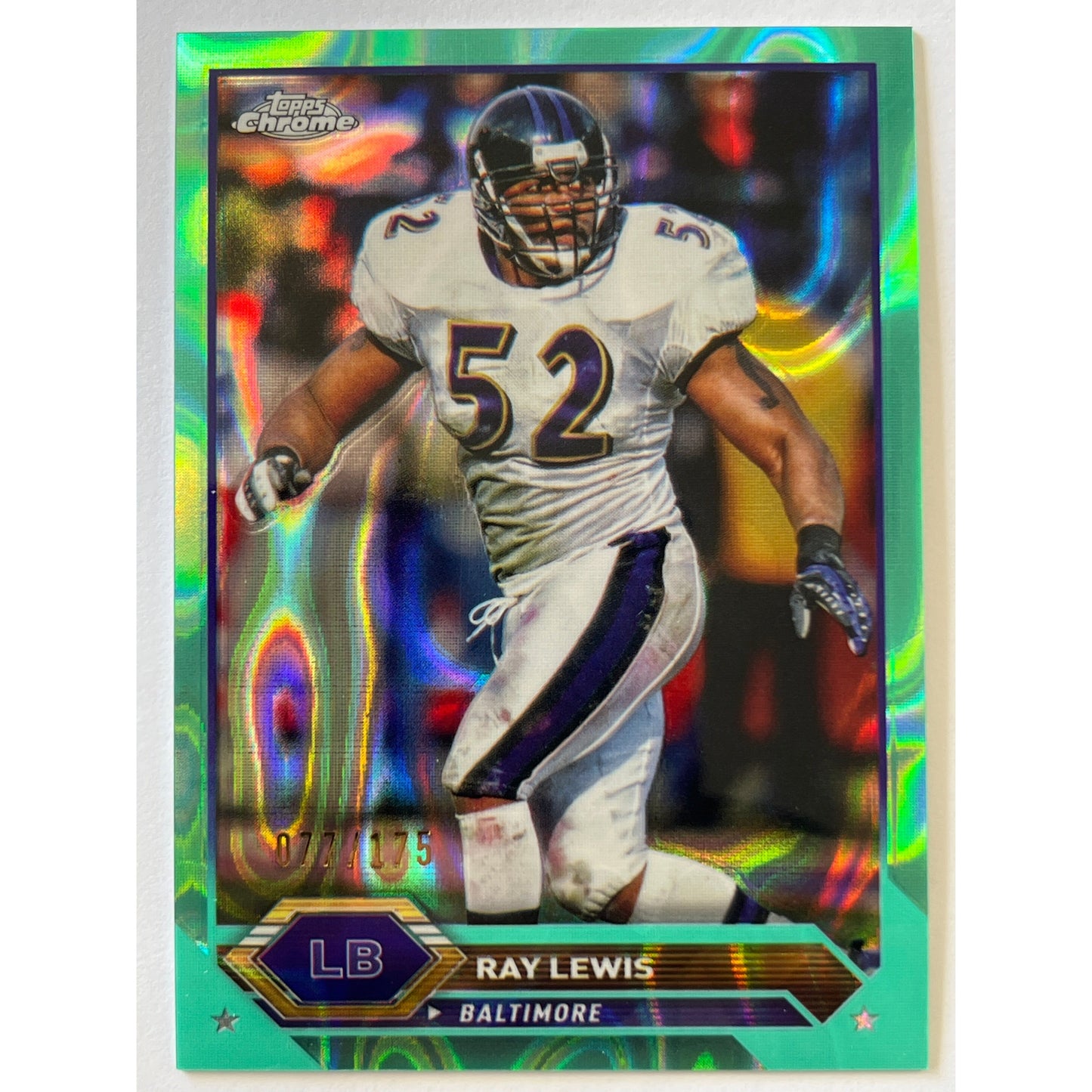 2024 Topps Chrome Ray Lewis Aqua Refractor /175