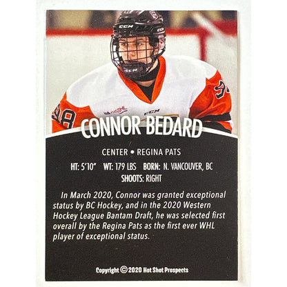 2020 Hot Shot Prospects Connor Bedard Pre RC
