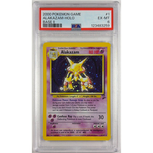 Alakazam Holo Rare 1/130 PSA 6 EXCELLENT-MINT | Local Legends Cards & Collectibles