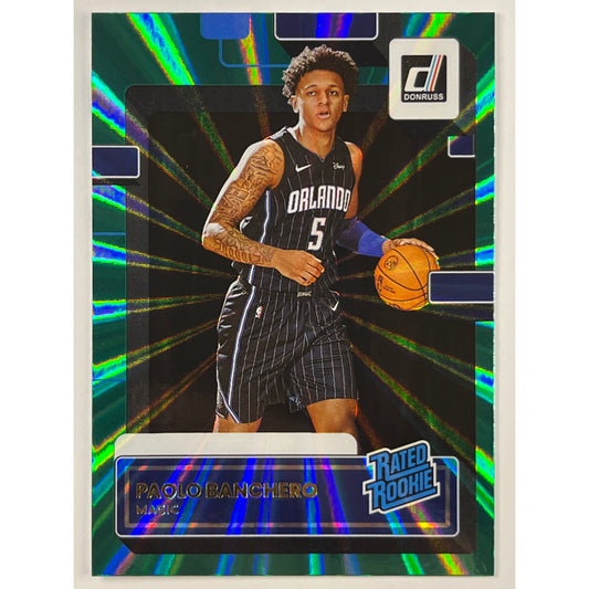 2022-23 Donruss Paolo Banchero Green Holo Rated Rookie