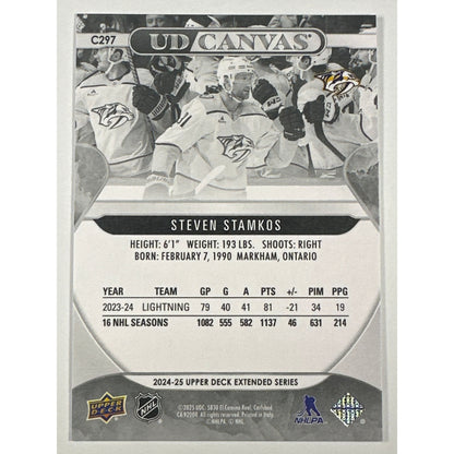 2024-25 Upper Deck Extended Series Steven Stamkos UD Canvas Black & White