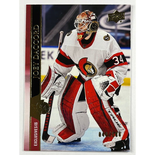2020-21 Extended Series Joey Daccord UD Exclusives /100