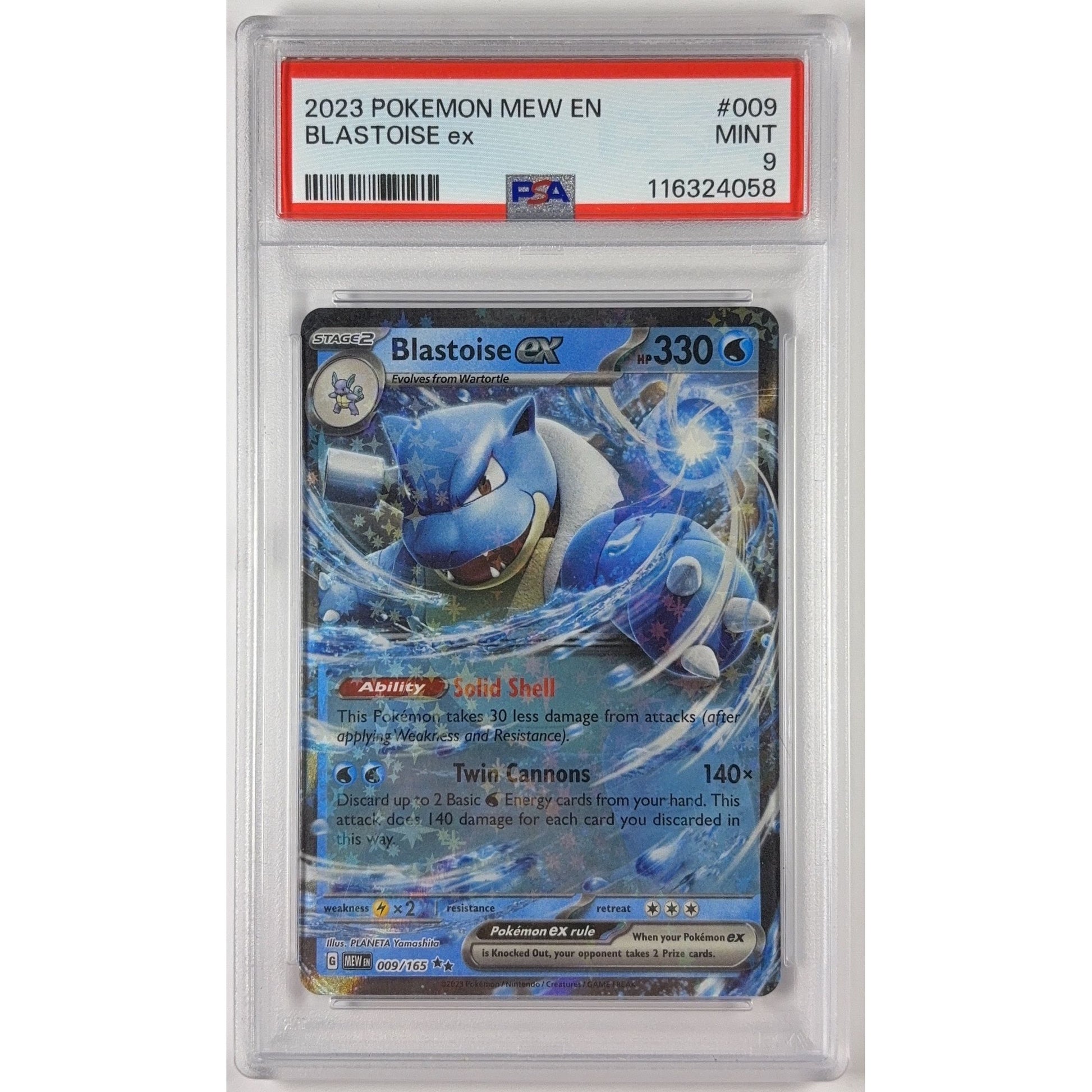 Blastoise ex Holo Double Rare 009/165 PSA 9 MINT | Local Legends Cards & Collectibles