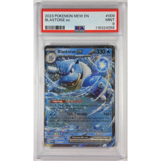 Blastoise ex Holo Double Rare 009/165 PSA 9 MINT | Local Legends Cards & Collectibles