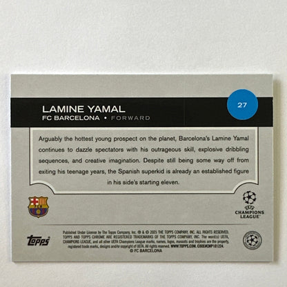 2025 Topps Chrome Lamine Yamal Future Stars Silver Wave Refractor