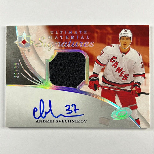 2020-21 Ultimate Collection Andrei Svechnikov Ultimate Material Signatures 39/99