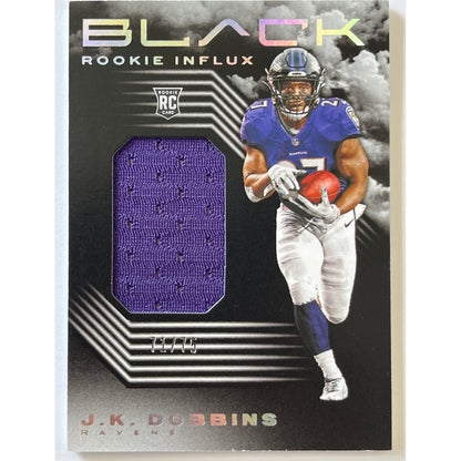 2020 Panini Black J.K. Dobbins Rookie Influx Patch /75
