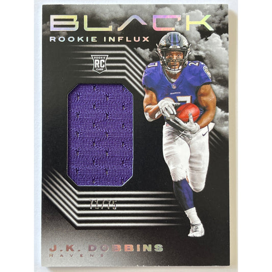 2020 Panini Black J.K. Dobbins Rookie Influx Patch /75