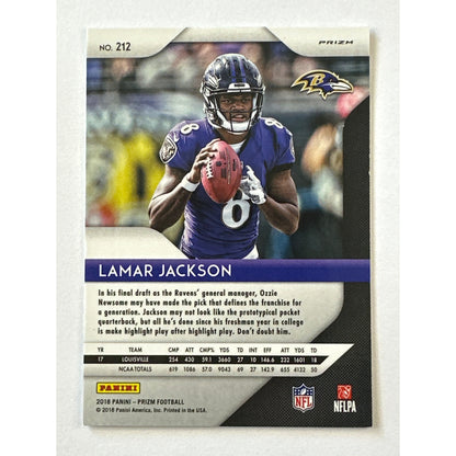 2018 Panini Prizm Lamar Jackson Barber Shop Holo Prizm RC