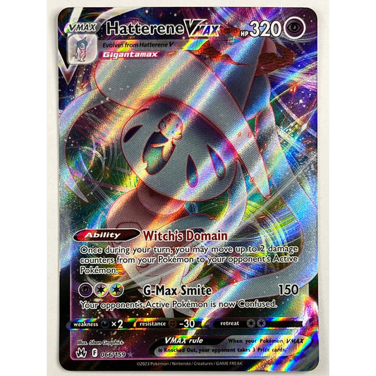 Hatterene VMax Full Art Ultra Rare 66/159