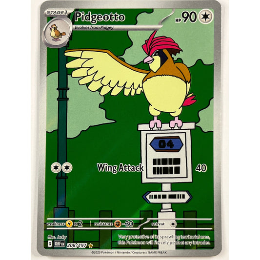 Pidgeotto Holo Illustration Rare 208/197