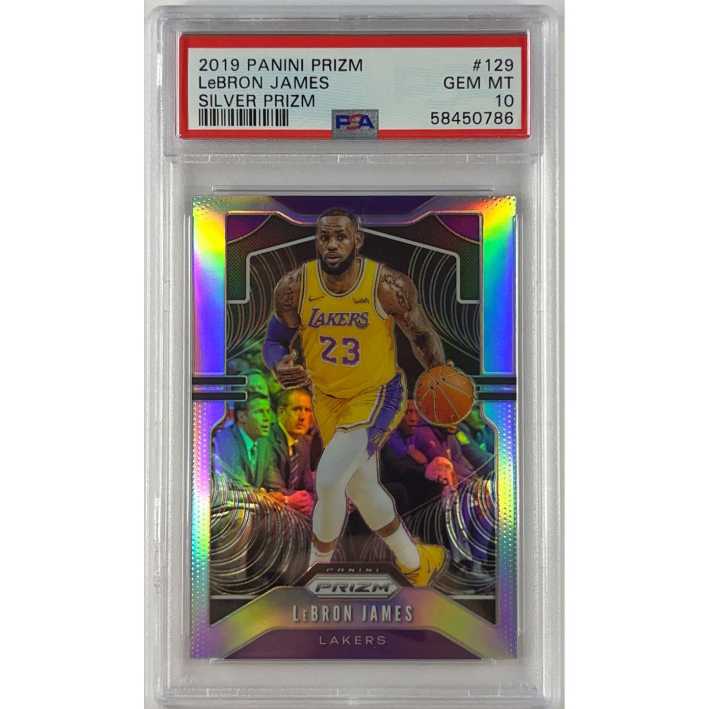 2019-20 Panini Prizm Lebron James Silver Holo Prizm PSA 10 GEM MINT
