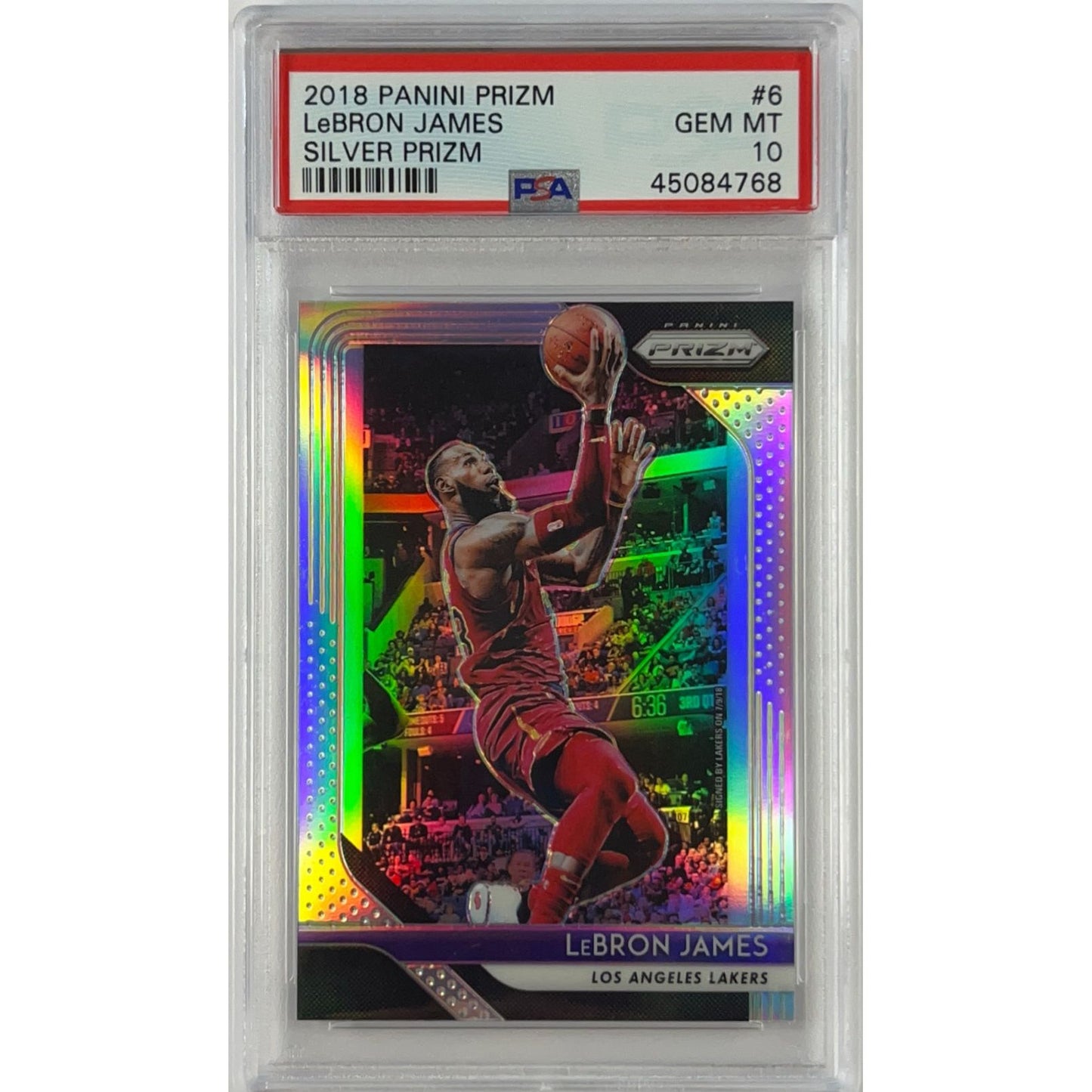 2018-19 Panini Prizm LeBron James Silver Holo Prizm PSA 10 GEM MINT