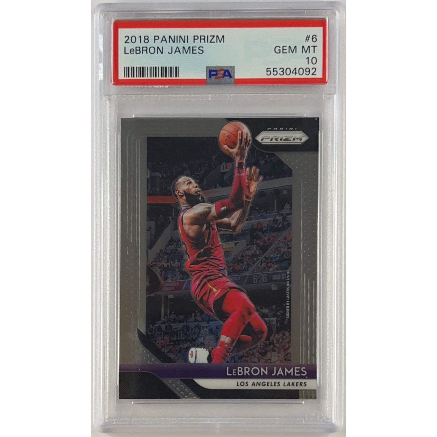 2018-19 Panini Prizm LeBron James PSA 10 GEM MINT