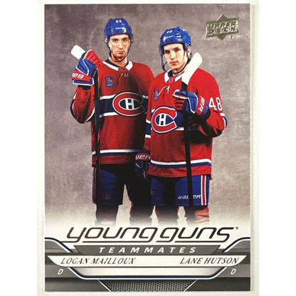 2024-25 Upper Deck Series 2 Mailloux / Hutson Young Guns Teammates