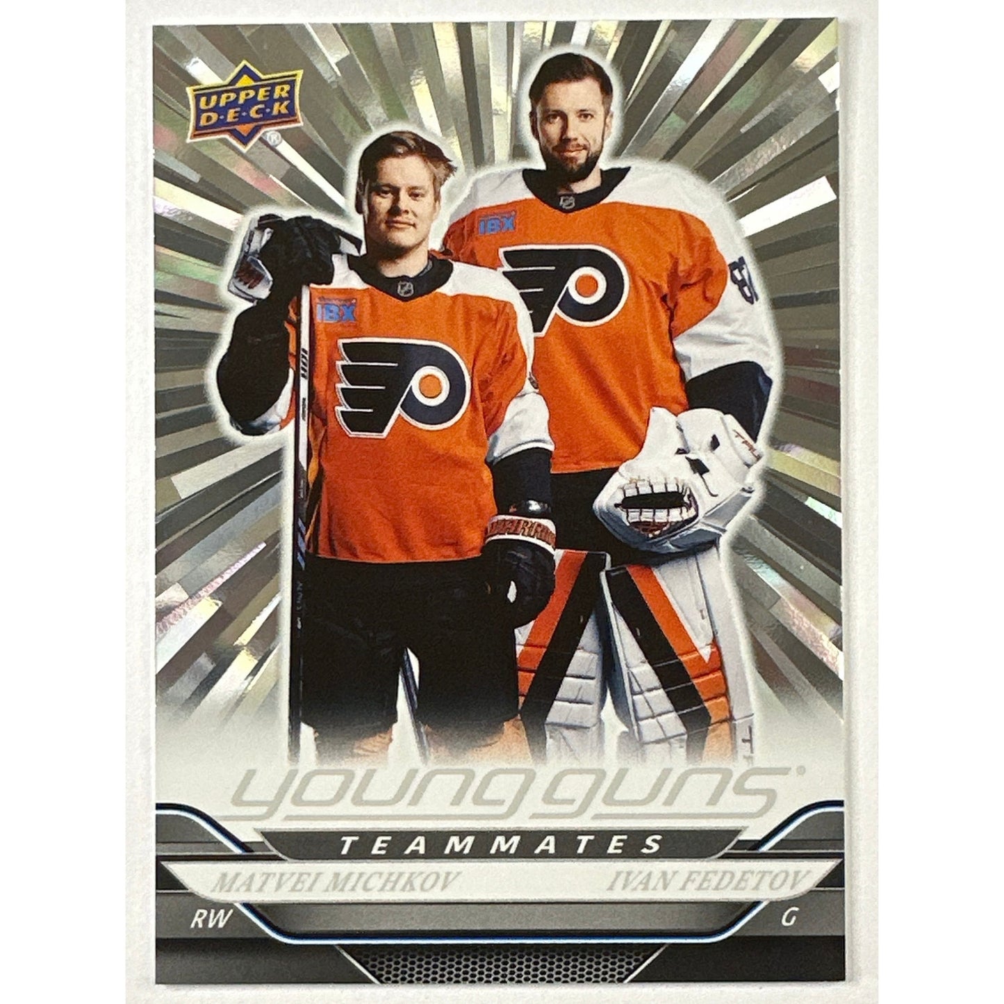 2024-25 Upper Deck Series 2 Michkov / Fedetov Young Guns Teammates Outburst