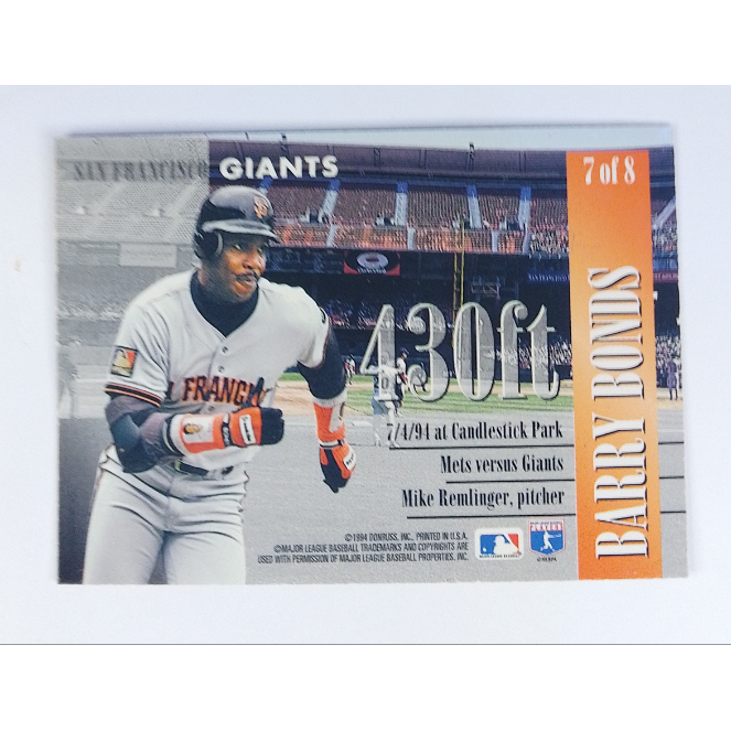 1994-95 Donruss Barry Bonds Long Ball Leaders