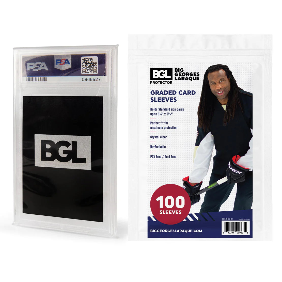 BGL Big Georges Laraque Resealable PSA Graded Sleeves - 100ct | Local Legends Cards & Collectibles