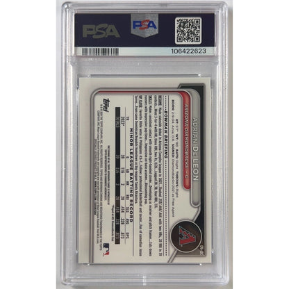 2024 Bowman Chrome Adrian De Leon Prospect Auto Blue Refractor /150 PSA 7 NM
