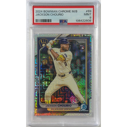 2024 Bowman Chrome M/B Jackson Chourio 1st Bowman Refractor PSA 9 MINT