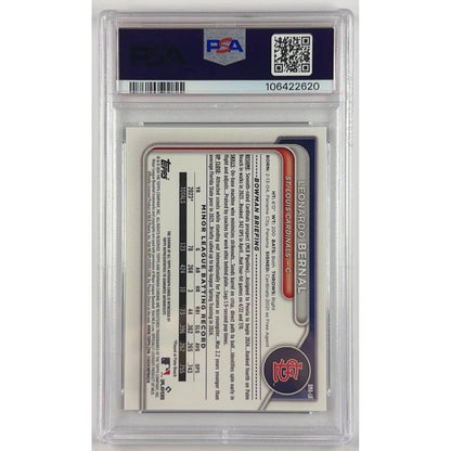 2024 Bowman Chrome Leonardo Bernal M/B Auto Green Refractor /99 PSA 10 GEM MINT
