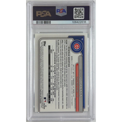 2024 Bowman Chrome Shota Imanaga Aqua Refractor RC /299 PSA 9 MINT
