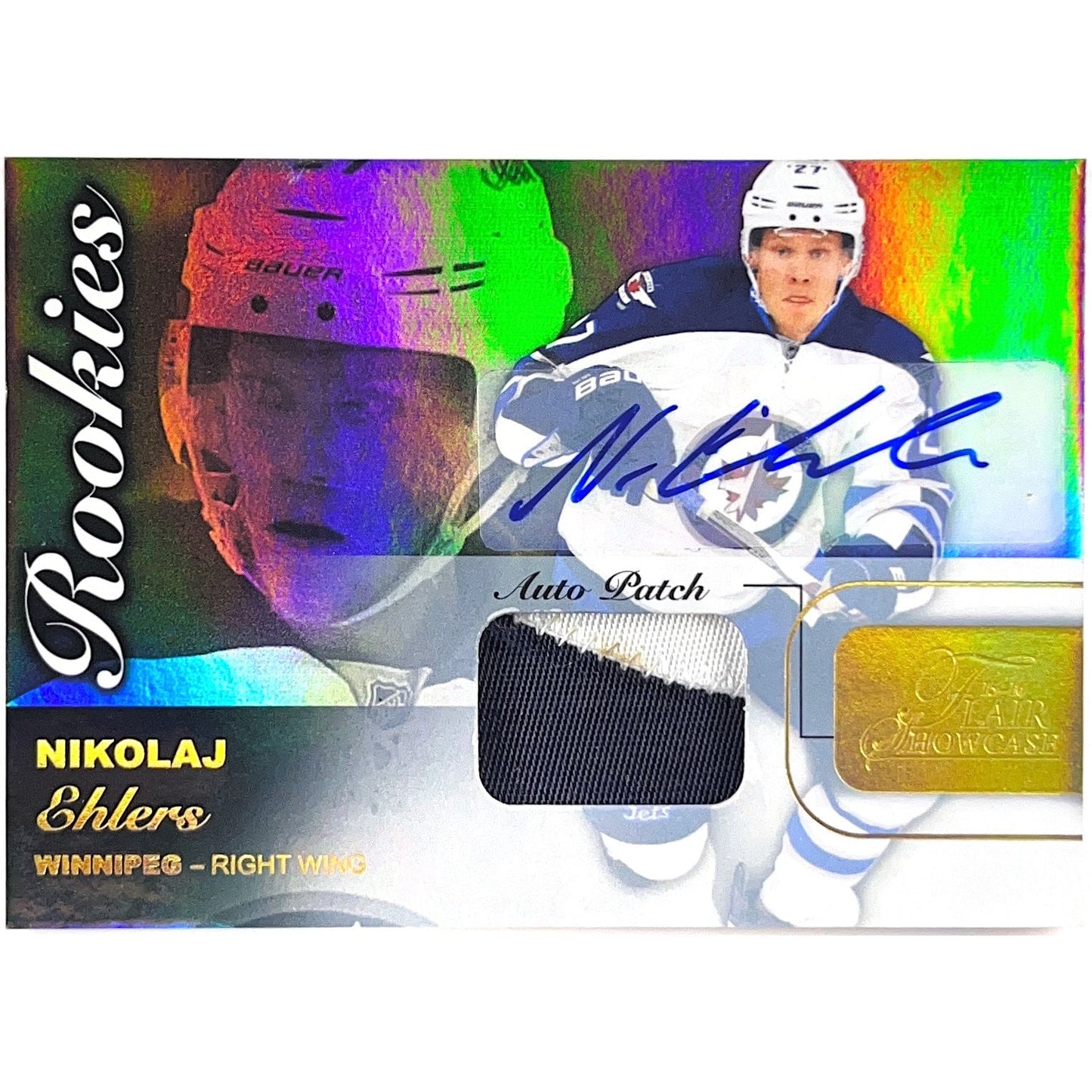 2015-16 Fleer Showcase Nikolaj Ehlers Rookie Patch Auto /35