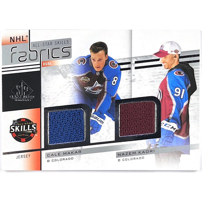 2022-23 SP Game Used Cale Makar / Nazem Kadri All-Star Skills Fabrics Dual