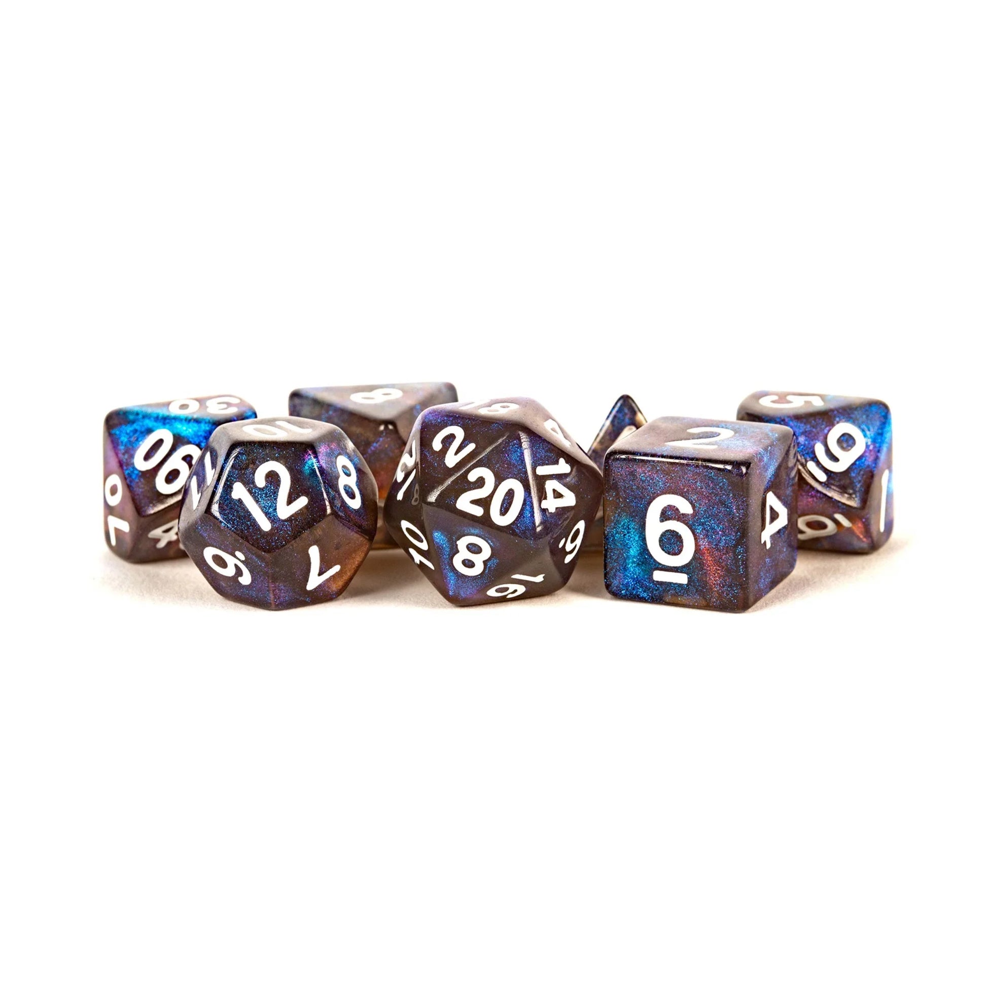 Fan Roll MDG Magic: The Gathering and D&D 16mm Poly Dice Set - Assorted Colours | Local Legends Cards & Collectibles