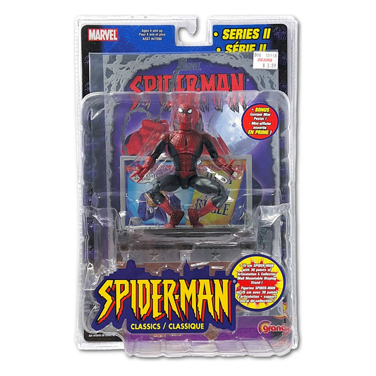 2001 Marvel ToyBiz Spider-Man Series 2 Classics Figure and Wall Mount Stand