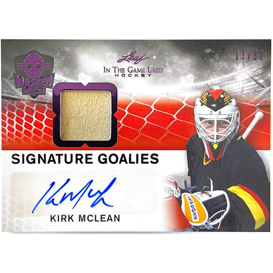 2023 In The Game Used Kirk McLean Masked Men Auto Patch /30
