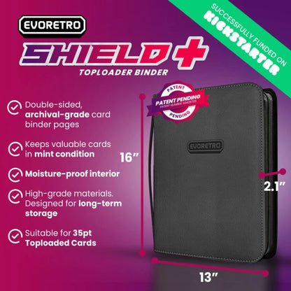 EvoRetro Shield + Toploader Binder 3x3