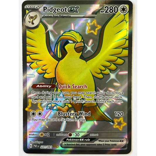 Pidgeot EX Holo Shiny Rare 221/091