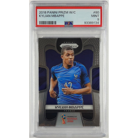 2018 Prizm World Cup Kylian Mbappe RC PSA 9 MINT