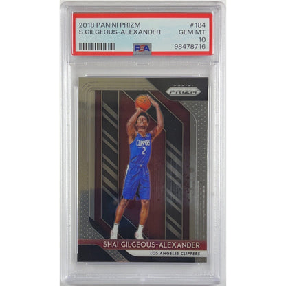 2018-19 Prizm Shai Gilgeous-Alexander RC PSA 10 GEM MINT | Local Legends Cards & Collectibles