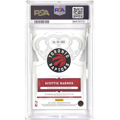 2021-22 Crown Royale Scottie Barnes Rookie Crown Auto Red /49 PSA 8 NEAR MINT-MINT | Local Legends Cards & Collectibles