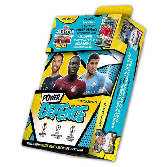 2021-22 Topps Match Attax EXTRA UEFA Champions League Soccer Power Defence Tin