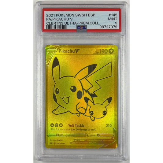 Pikachu V Holo Celebrations Ultra Premium Collection SWSH145 PSA 9 MINT