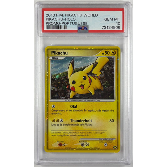 2010 Portuguese Pikachu World Promo Holo PSA 10 GEM MINT