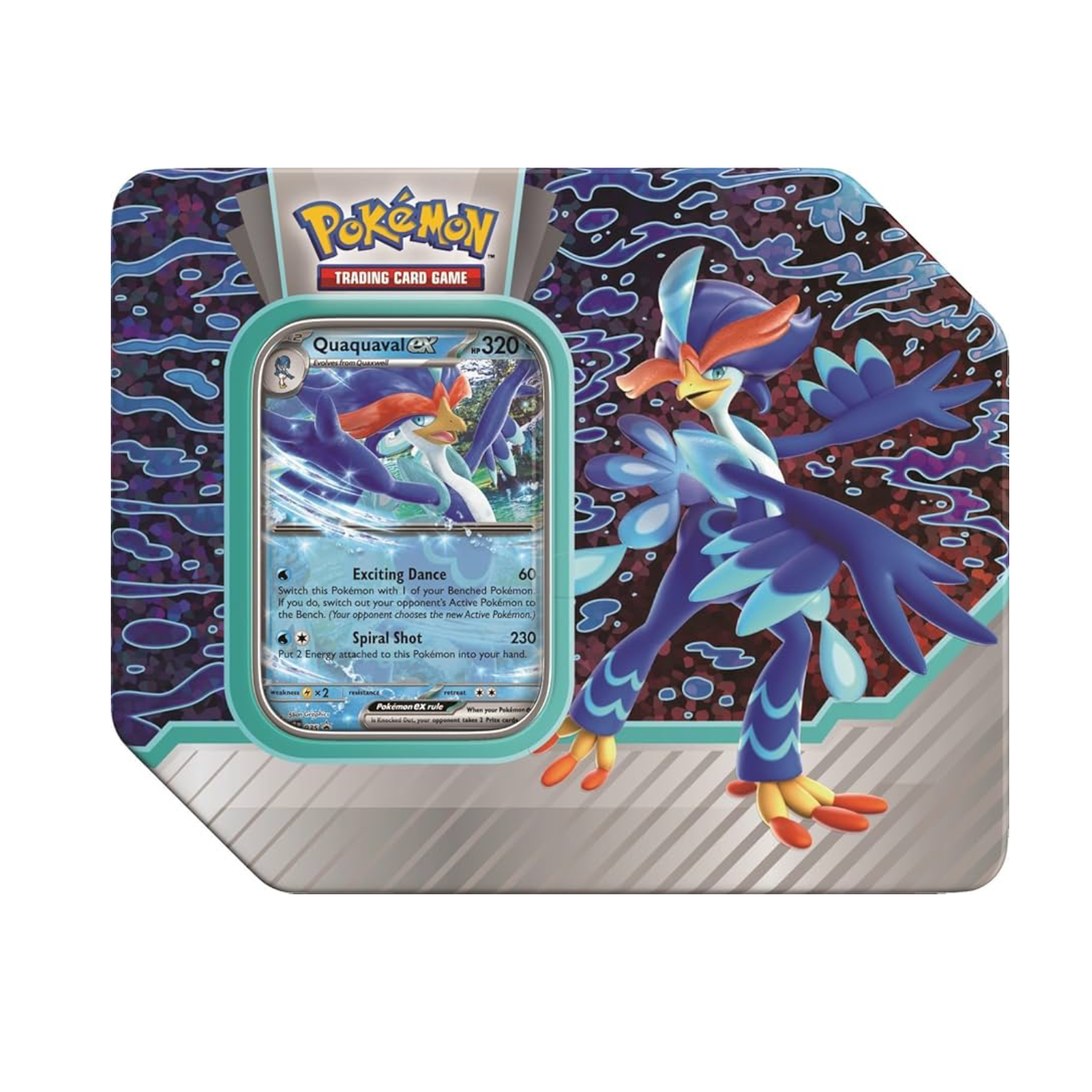 Pokémon Paldea Partners ex Collector Tin Quaquaval ex | Local Legends Cards & Collectibles