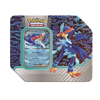 Pokémon Paldea Partners ex Collector Tin Quaquaval ex | Local Legends Cards & Collectibles