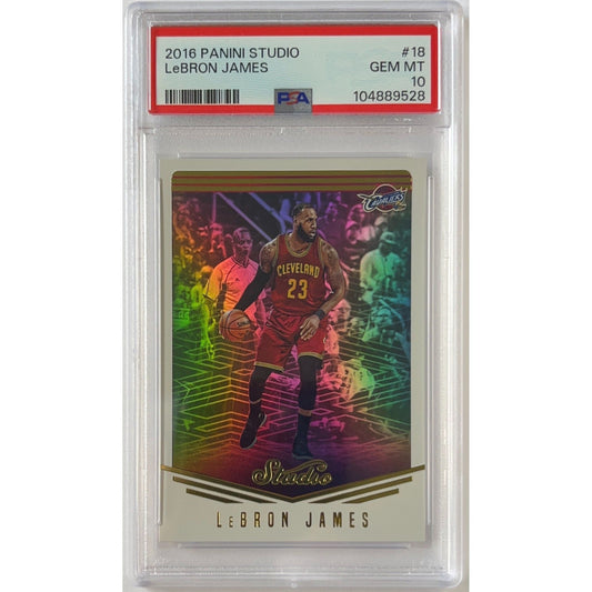 2016-17 Panini Studio LeBron James PSA 10 GEM MINT