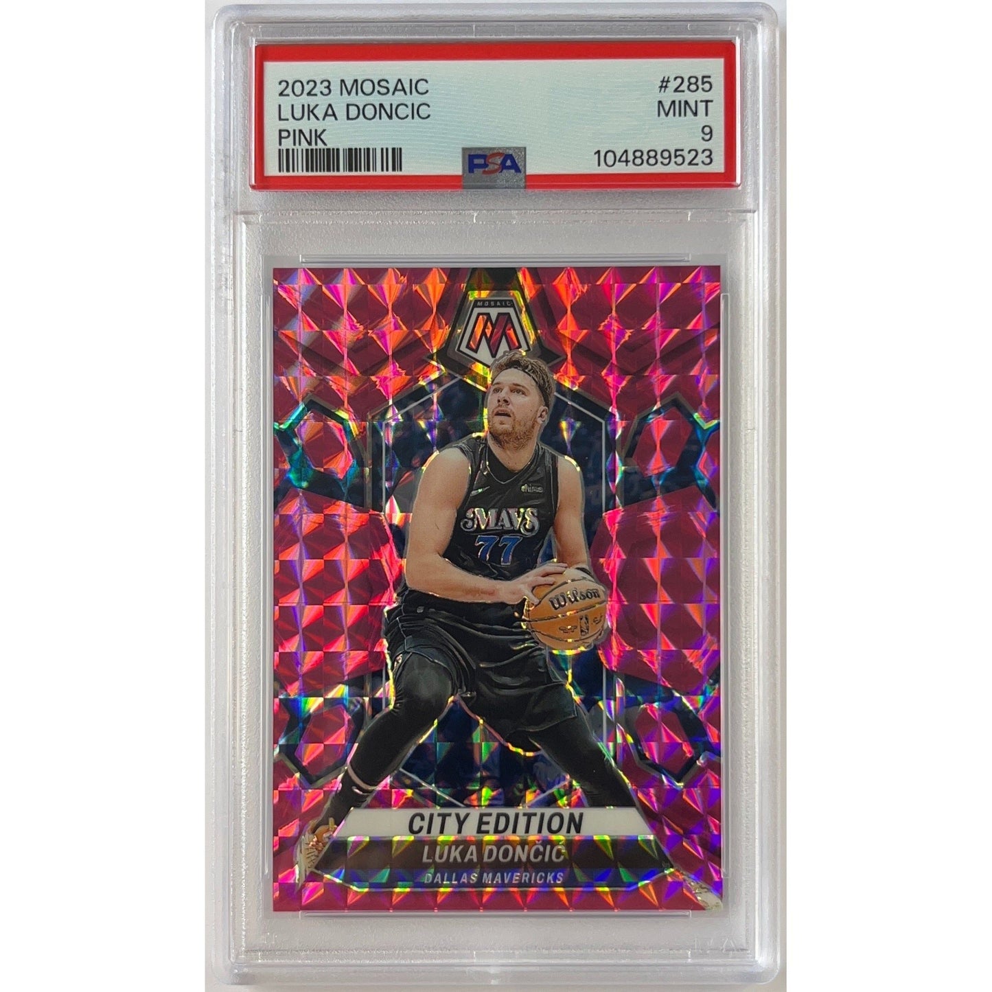 2023-24 Panini Mosaic Luka Doncic City Edition 69/149 PSA 9 MINT