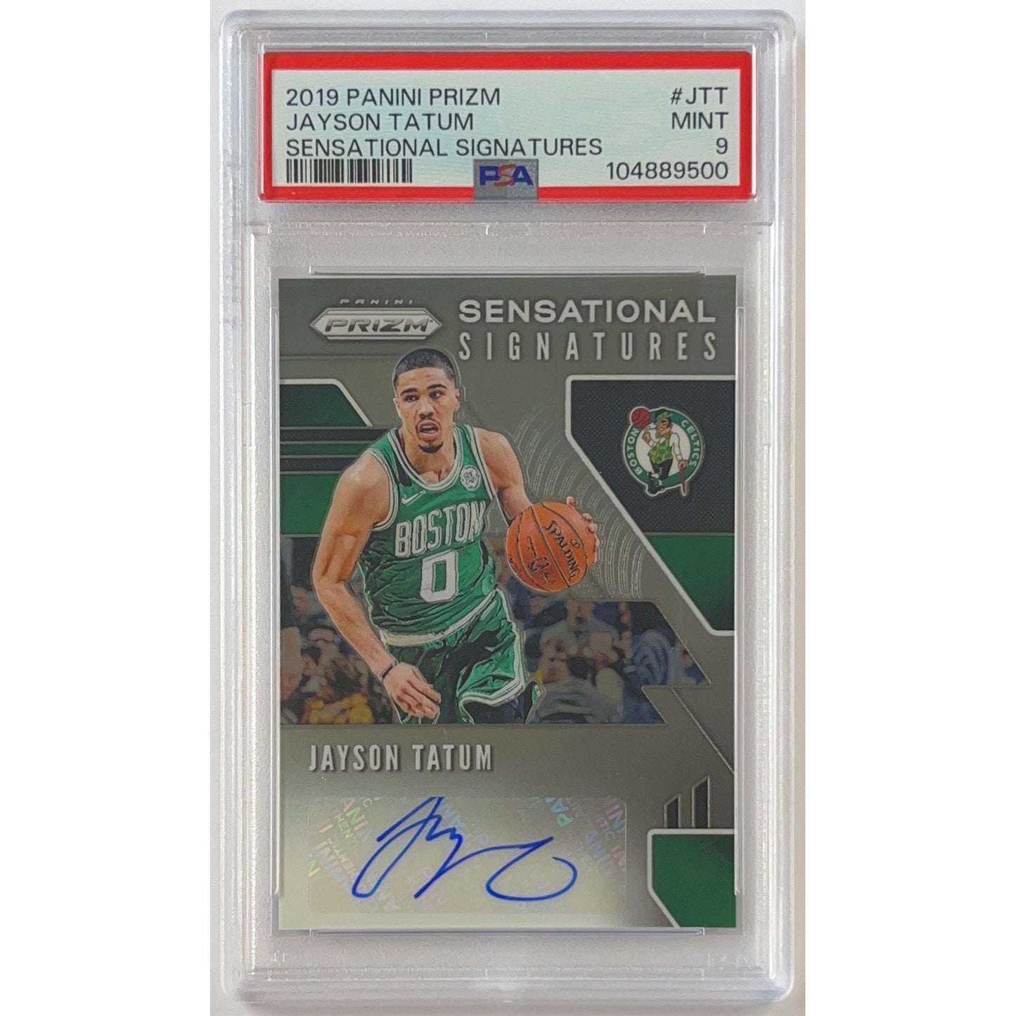 2019-20 Panini Prizm Jayson Tatum Sensational Signatures PSA 9 MINT