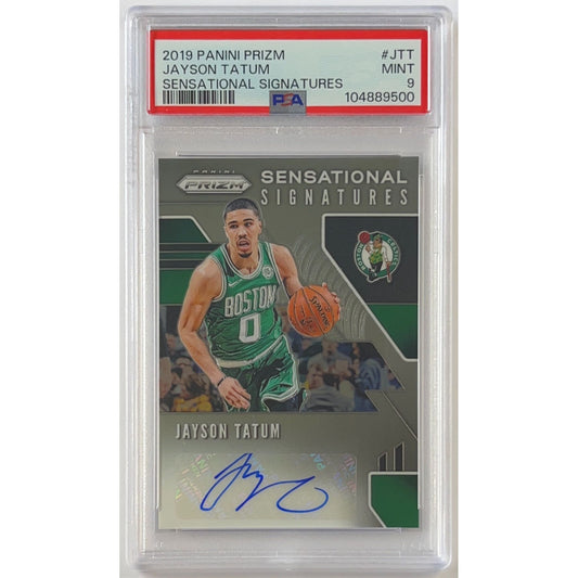 2019-20 Panini Prizm Jayson Tatum Sensational Signatures PSA 9 MINT