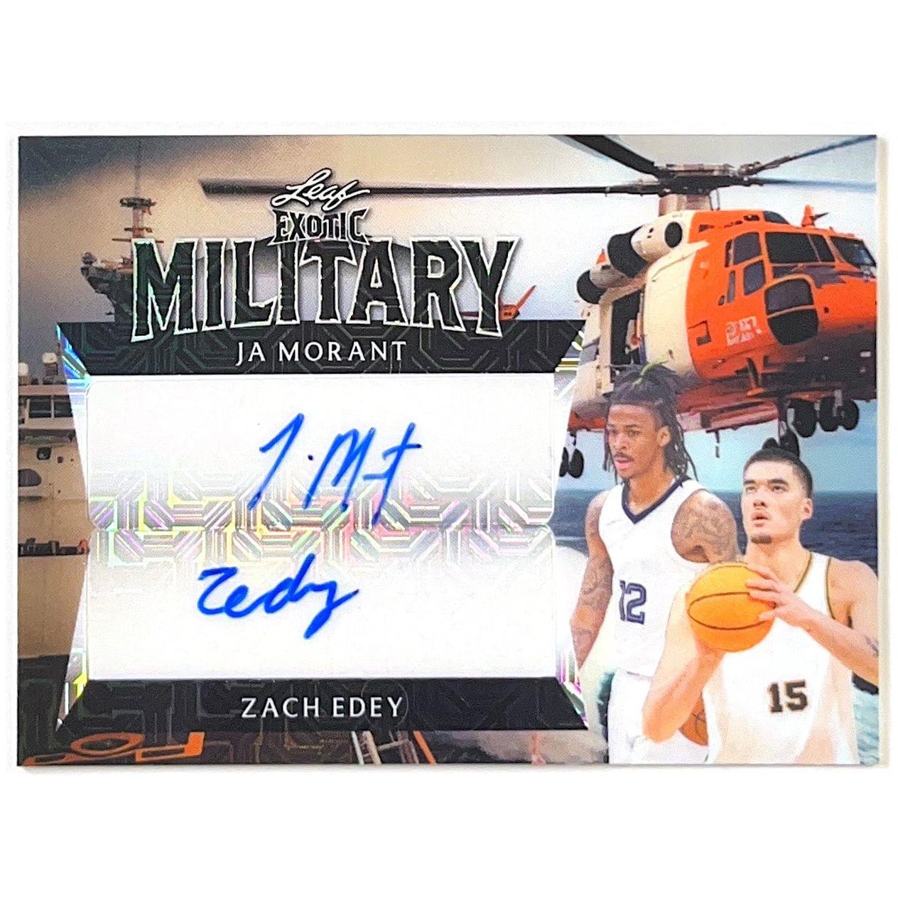 Leaf Exotic Ja Morant / Zach Edey Military Dual Auto 1/1