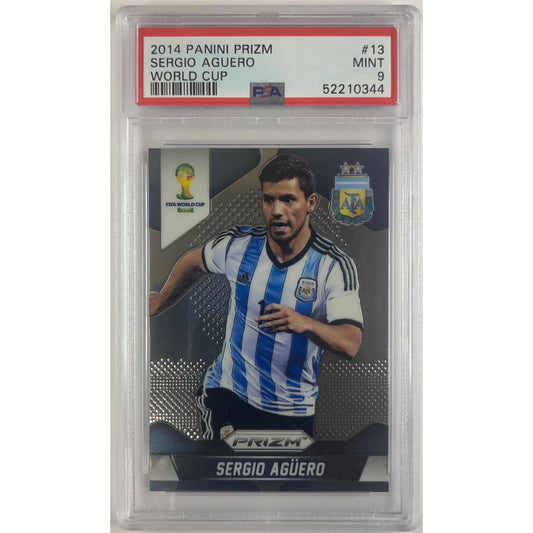 2014 Panini Prizm World Cup Sergio Aguero PSA 9 MINT